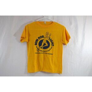 Canadian Blind Sports Association Run for Light Small T-Shirt 1980s Evergreen